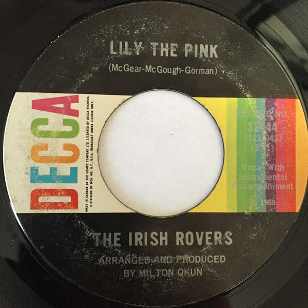 The Irish Rovers : Lily The Pink / Mrs. Crandall's Boarding House (7", Single)