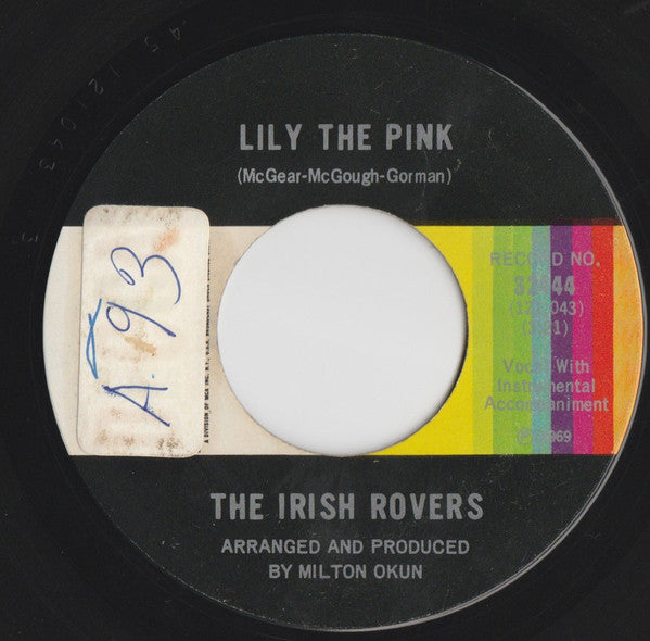 The Irish Rovers : Lily The Pink / Mrs. Crandall's Boarding House (7", Single)