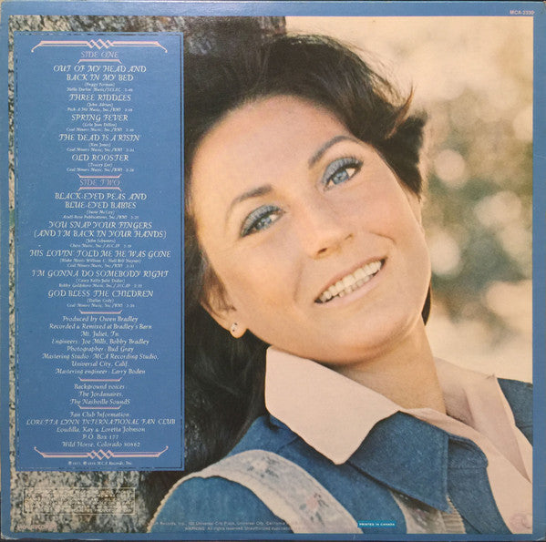 Loretta Lynn : Out Of My Head And Back In My Bed (LP, Album)