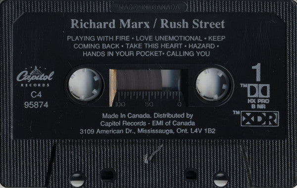 Richard Marx : Rush Street (Cass, Album, Dol)