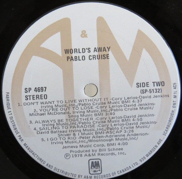 Pablo Cruise : Worlds Away (LP, Album)