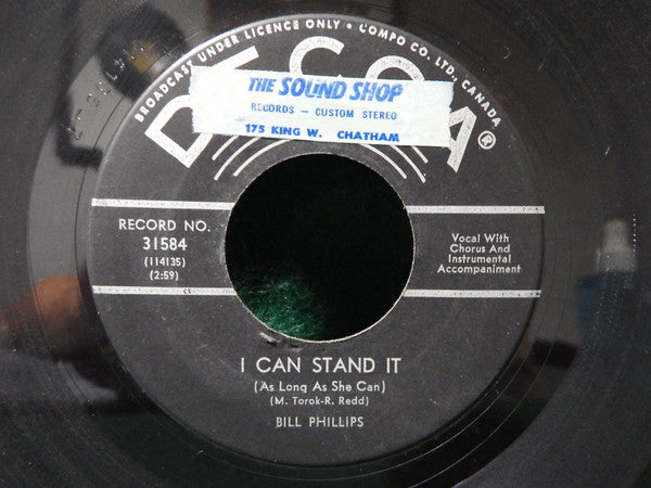 Bill Phillips (4) : I Can Stand It (As Long As She Can) (7", Single)