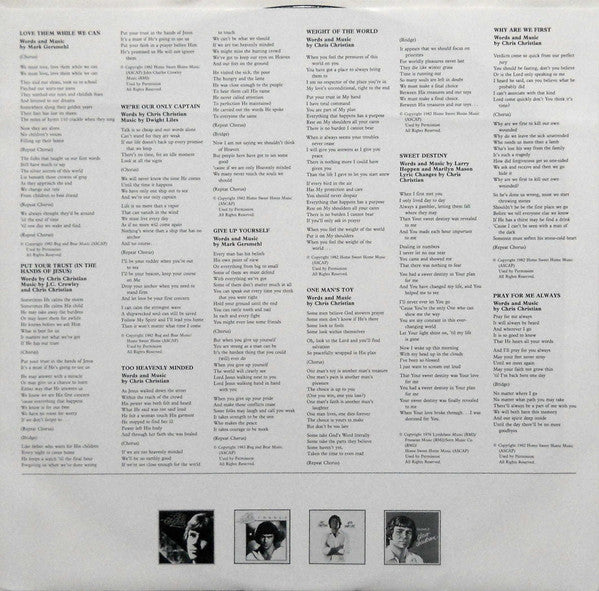 Chris Christian : Love Them While We Can (LP, Album)