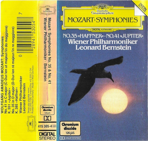Wolfgang Amadeus Mozart / Wiener Philharmoniker, Leonard Bernstein : Symphonien No.35 "Haffner" / No.41 "Jupiter" (Cass)