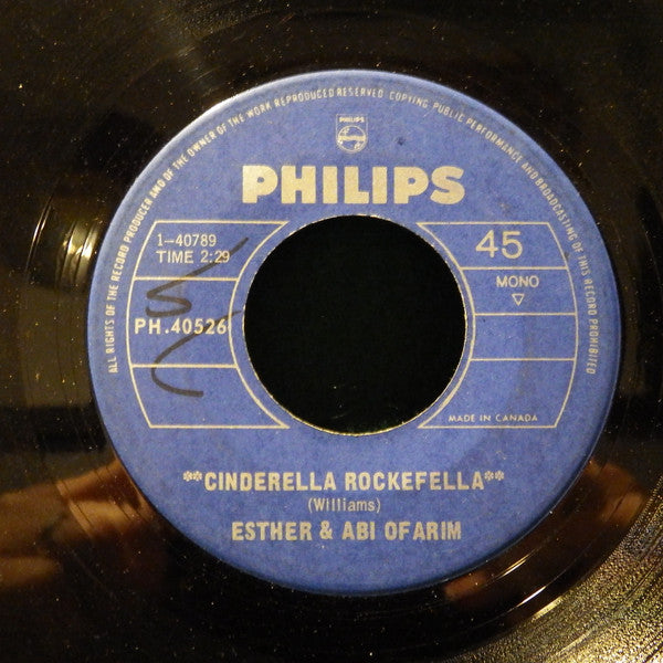 Esther & Abi Ofarim : Cinderella Rockefella (7", Single, Mono)