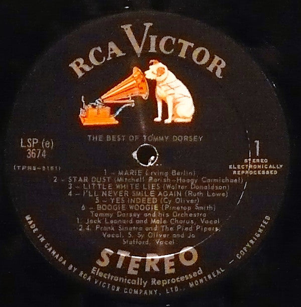 Tommy Dorsey : The Best Of Tommy Dorsey (LP, Comp)