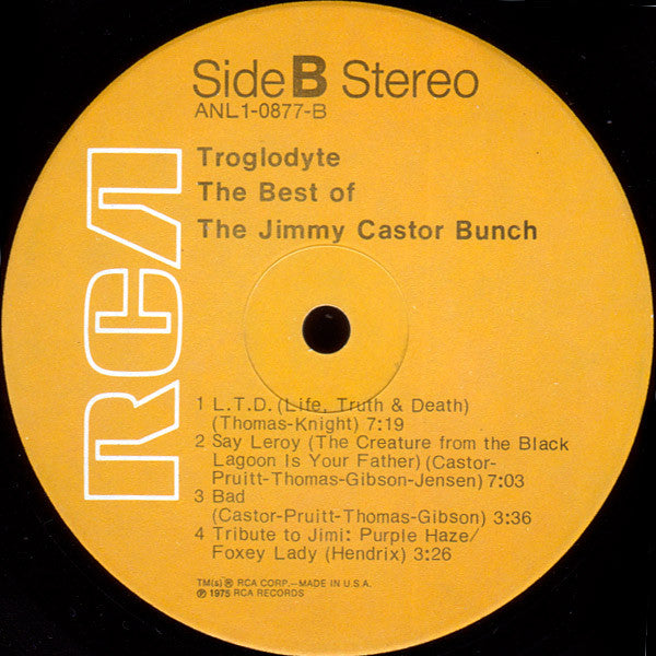 The Jimmy Castor Bunch : Troglodyte: The Best Of The Jimmy Castor Bunch (LP, Comp)