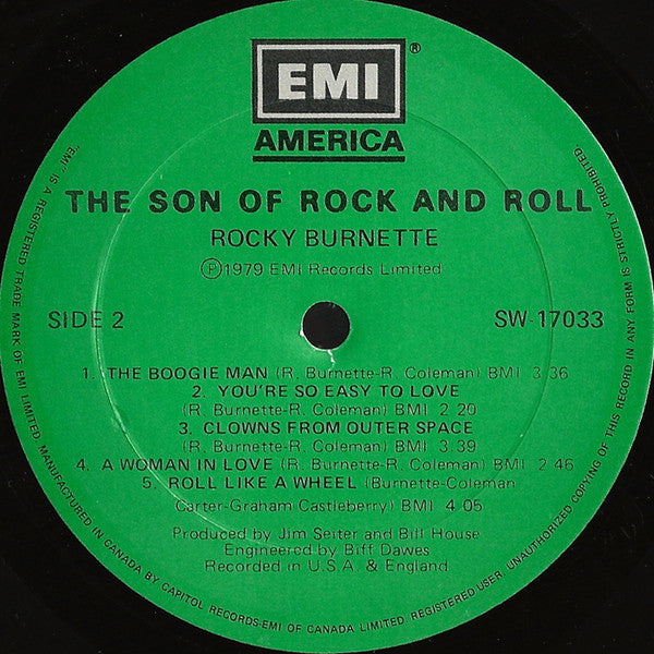 Rocky Burnette : The Son Of Rock And Roll (LP, Album)