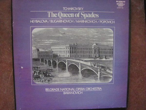Tchaikovsky* - Heybalova* / Bugarinovich* / Marinkovich* / Popvich*, Belgrade National Opera Orchestra*, Baranovich* : The Queen Of Spades (3xLP, Album, Box)