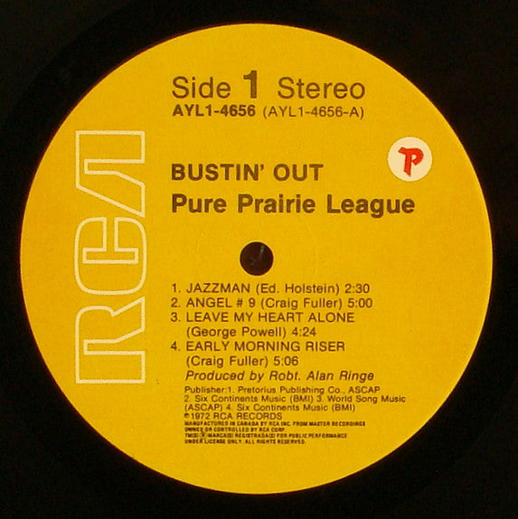 Pure Prairie League : Bustin' Out (LP, Album, RE, Dyn)
