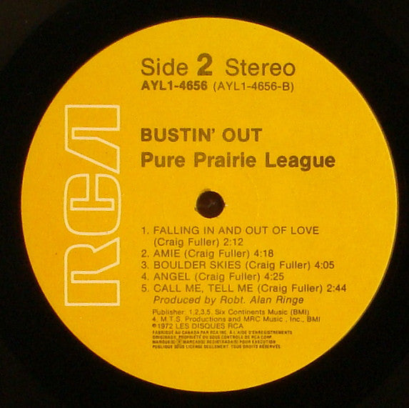 Pure Prairie League : Bustin' Out (LP, Album, RE, Dyn)