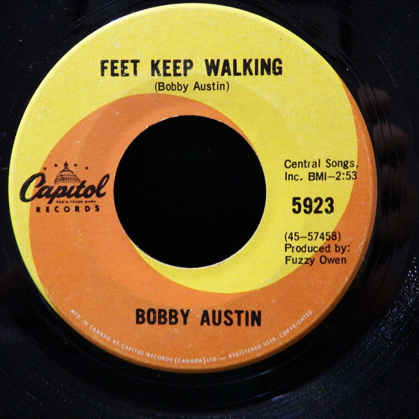 Bobby Austin : Some Of Us Never Learn / Feet Keep Walking (7", Single)