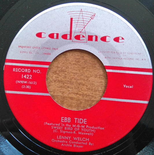Lenny Welch : Ebb Tide (7", Single)