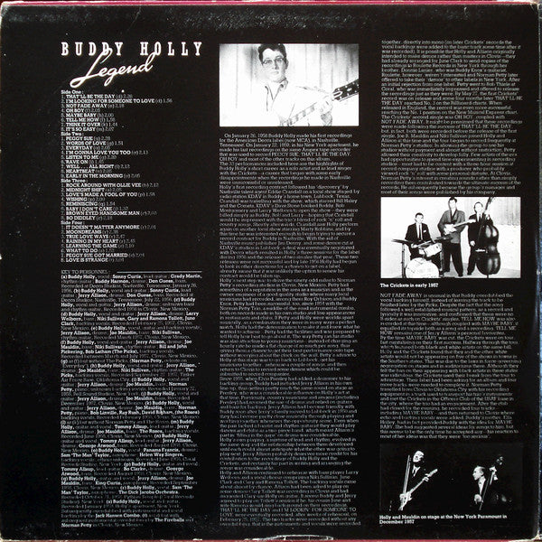 Buddy Holly : Legend (2xLP, Comp, Mono, RE)