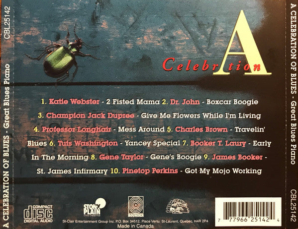 Various : A Celebration Of Blues - Great Blues Piano (CD, Comp)