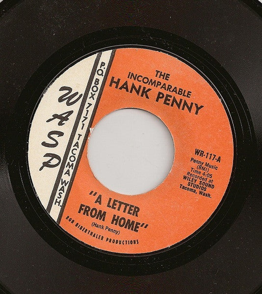 Hank Penny : A Letter From Home / (That Same Old Feeling) Keep's On Haunting Me (7", Single)