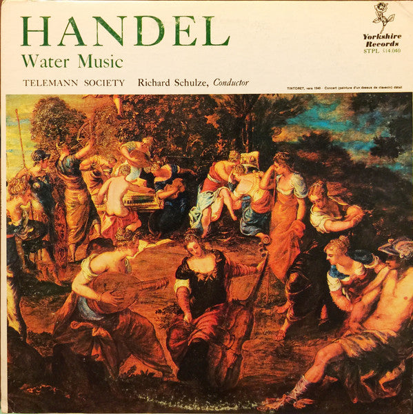 Georg Friedrich Händel  /  Telemann Society Orchestra, Richard Schulze : Water Music (LP, Album, RE)