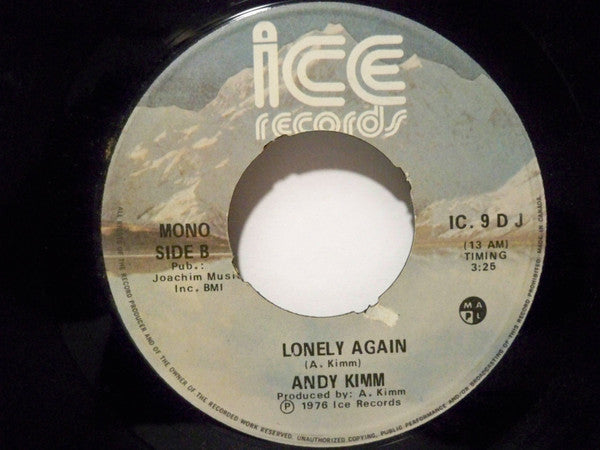 Andy Kimm* : Lonely Again (7", Single, Mono)