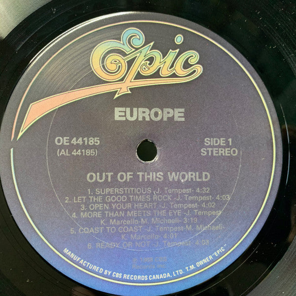 Europe (2) : Out Of This World (LP, Album)