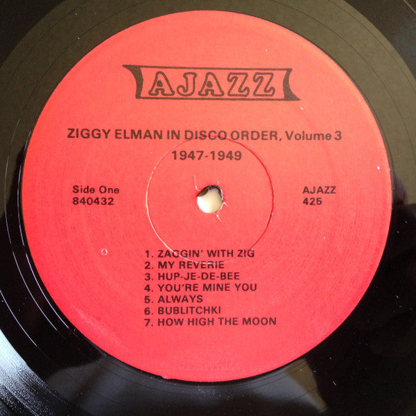 Ziggy Elman : In Disco Order Volume 3 (LP, Comp, Mono, Unofficial)