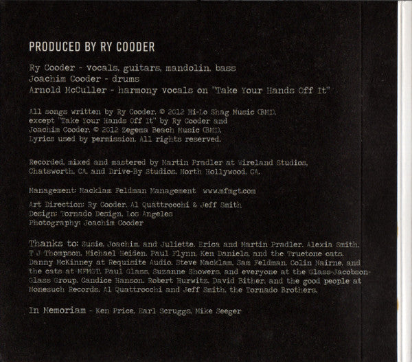 Ry Cooder : Election Special (CD, Album)