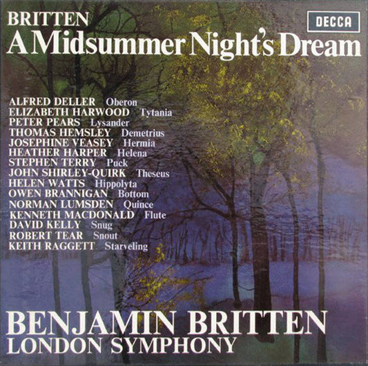 Benjamin Britten, London Symphony Orchestra : A Midsummer Night's Dream (3xLP, RE + Box)