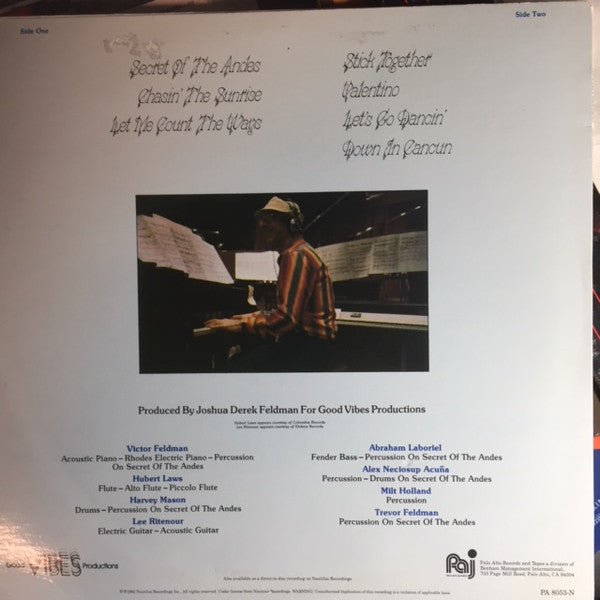 Victor Feldman : Secret Of The Andes (LP, Album, RE)
