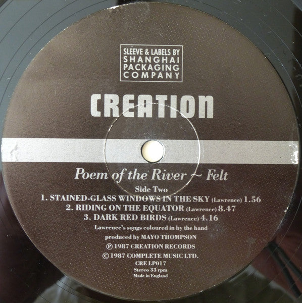 Felt : Poem Of The River (LP, Album)