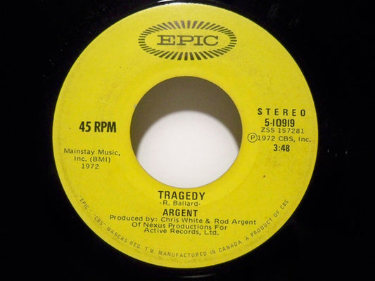 Argent : Tragedy / He's A Dynamo (7", Single)