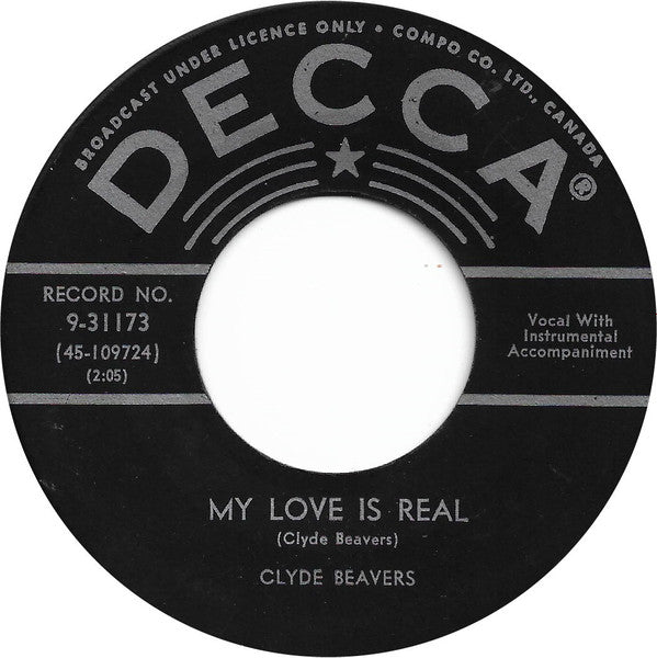 Clyde Beavers : Here I Am Drunk Again (7", Single)