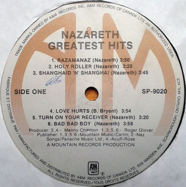 Nazareth (2) : Greatest Hits (LP, Comp)
