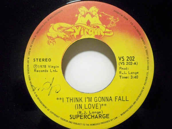 Supercharge (2) : I Think I'm Gonna Fall (In Love) (7", Single)