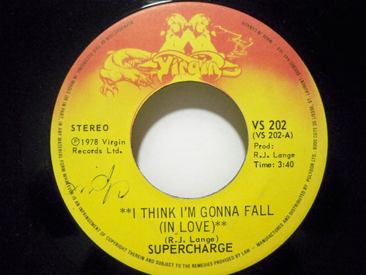 Supercharge (2) : I Think I'm Gonna Fall (In Love) (7", Single)