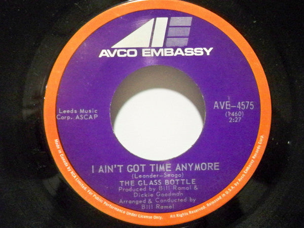 The Glass Bottle : I Ain't Got Time Anymore (7", Single)