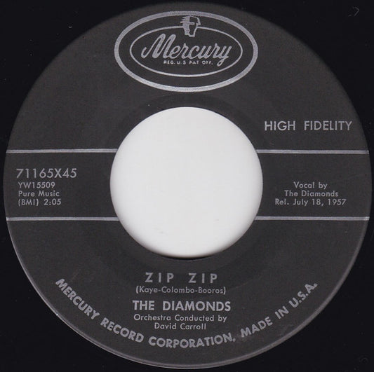 The Diamonds : Zip Zip (7", Scr)