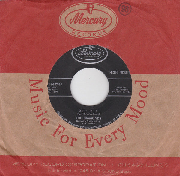 The Diamonds : Zip Zip (7", Scr)