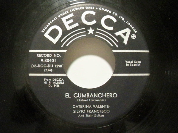 Caterina Valente = Silvio Francesco : El Cumbanchero / Anna (El N. Zumbon) (7", Single)