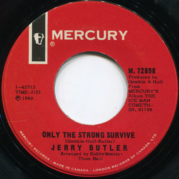 Jerry Butler : Only The Strong Survive (7", Single)