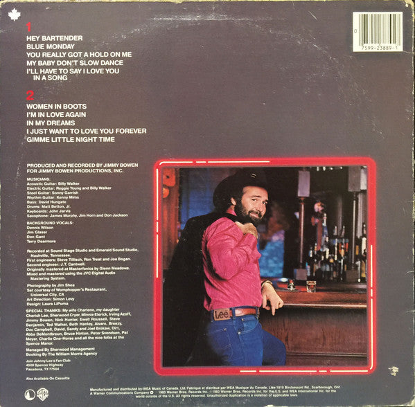 Johnny Lee (3) : Hey Bartender (LP, Album)