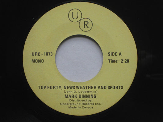 Mark Dinning : Top Forty, News Weather And Sports / All Of This For Sally (7", Mono, RE)