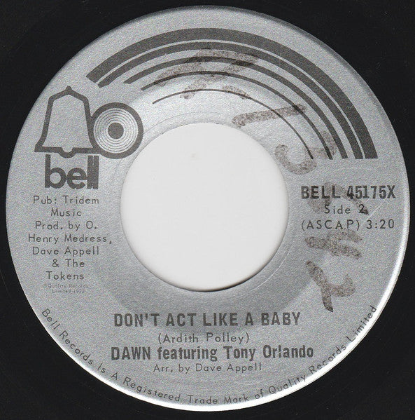 Dawn (5) Featuring Tony Orlando : Runway / Happy Together (7", Single)