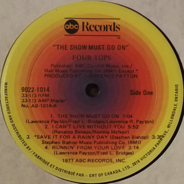 Four Tops : The Show Must Go On (LP, Album)
