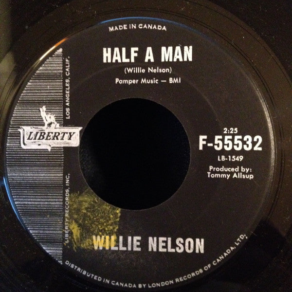 Willie Nelson : Half A Man (7")