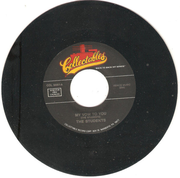 The Students : My Vow To You / That's How I Feel (7", RE)