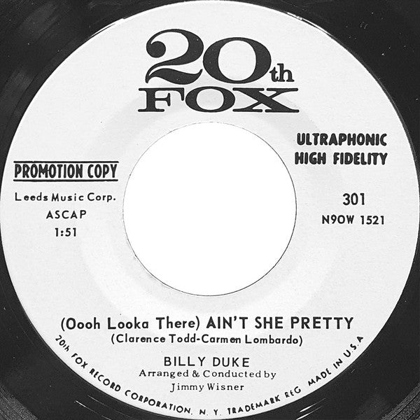 Billy Duke : (Ooh Looka There) Ain't She Pretty / Timbuctu (7", Single, Promo)