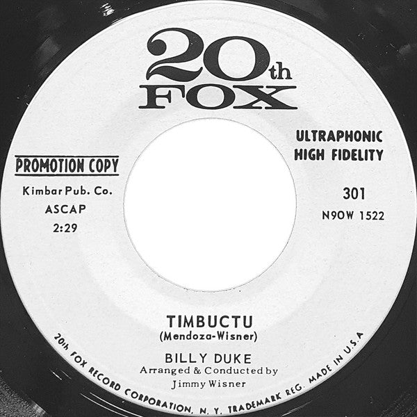 Billy Duke : (Ooh Looka There) Ain't She Pretty / Timbuctu (7", Single, Promo)