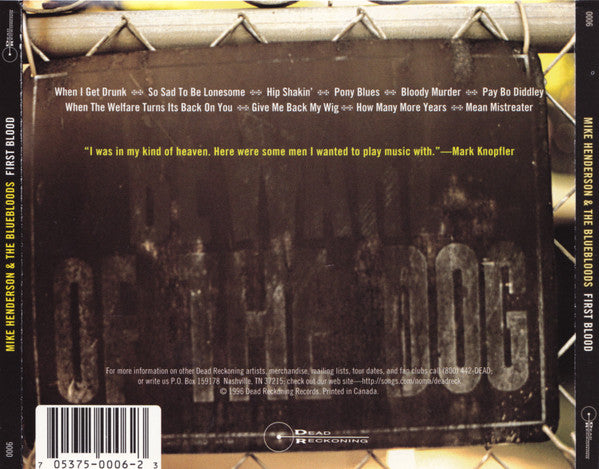 Mike Henderson & The Bluebloods : First Blood (CD, Album)