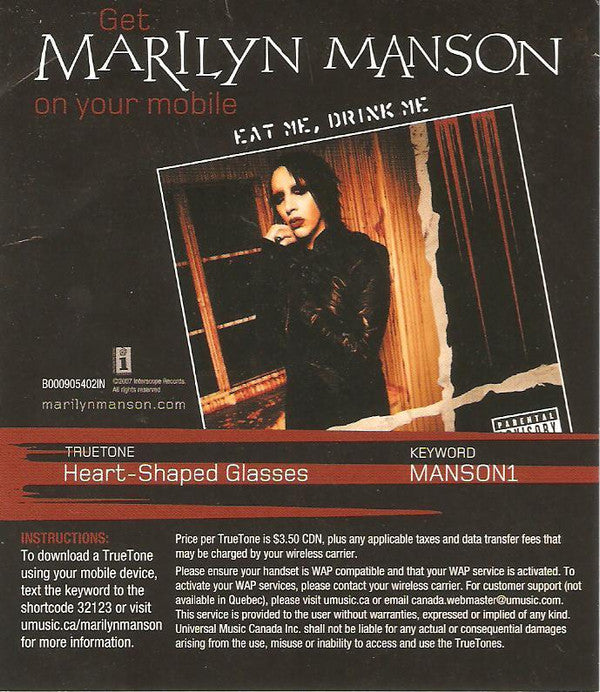 Marilyn Manson : Eat Me, Drink Me (CD, Album)