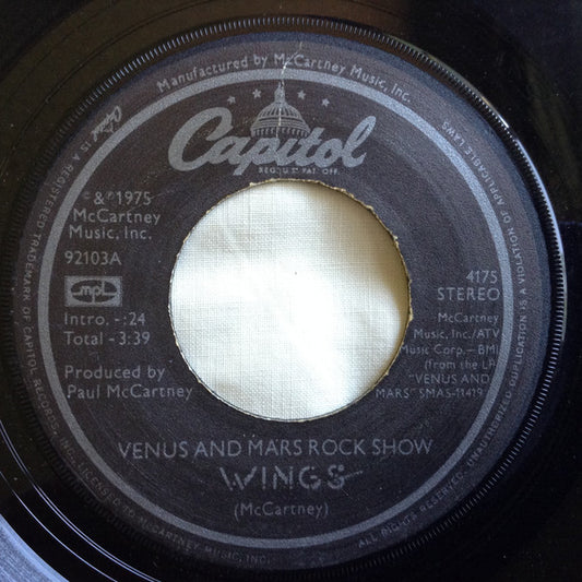Wings (2) : Venus And Mars Rock Show (7", Single, Jac)