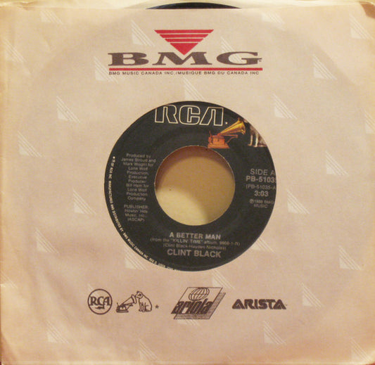 Clint Black : A Better Man (7", Single)